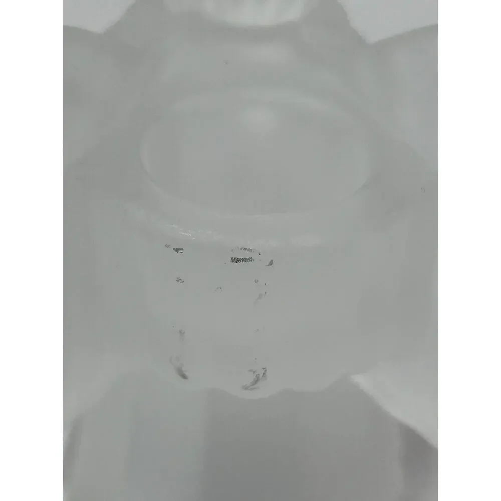 Candle Holder Angel Clear Satin Frosted Glass Vintage‎ Christmas